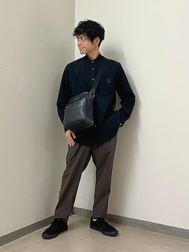 「TAKEO KIKUCHI（タケオキクチ）のアイテム」を使った、URAさん（メンズ・165cm）の秋コーディネート