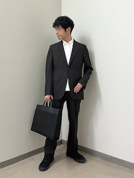 「アイテム（ビジネスバッグ）」を使った、URAさん（メンズ・165cm）の夏コーディネート