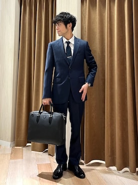 「アイテム（ビジネスバッグ）」を使った、URAさん（メンズ・165cm）の冬コーディネート