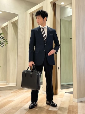 「アイテム（スーツセット）」を使った、URAさん（メンズ・165cm）の春コーディネート