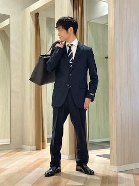 「アイテム（スーツセット）」を使った、URAさん（メンズ・165cm）の春コーディネート