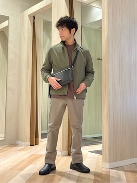 「TAKEO KIKUCHI（タケオキクチ）のアイテム（パンツ）」を使った、URAさん（メンズ・165cm）の冬コーディネート