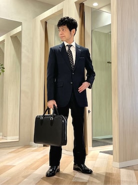 「アイテム（スーツセット）」を使った、URAさん（メンズ・165cm）の春コーディネート