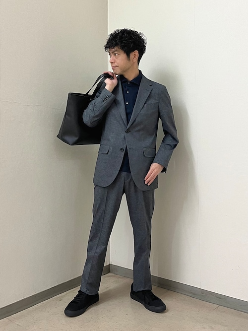 TAKEO KIKUCHI（タケオキクチ） スラックス 「通気性」ジャージ千鳥柄