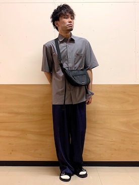 「THE SHOP TK （ザ ショップ ティーケー ）のアイテム（シャツ/ブラウス）」を使った、MATUさん（メンズ・165cm）の夏コーディネート