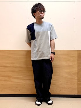 「THE SHOP TK （ザ ショップ ティーケー ）のアイテム（ニット/セーター）」を使った、MATUさん（メンズ・165cm）の夏コーディネート