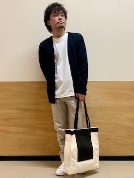 「THE SHOP TK （ザ ショップ ティーケー ）のアイテム（トートバッグ）」を使った、MATUさん（メンズ・165cm）の春コーディネート