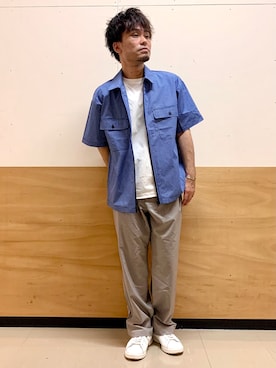 「THE SHOP TK （ザ ショップ ティーケー ）のアイテム（シャツ/ブラウス）」を使った、MATUさん（メンズ・165cm）の夏コーディネート