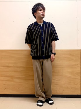 「THE SHOP TK （ザ ショップ ティーケー ）のアイテム（ニット/セーター）」を使った、MATUさん（メンズ・165cm）の夏コーディネート