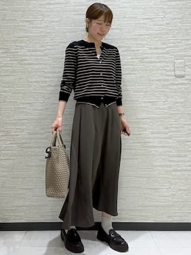 「アイテム（チャーム）」を使った、Kataさん（レディース・162cm）の春コーディネート