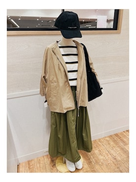 「one'sterrace（ワンズテラス）のアイテム（トートバッグ）」を使った、いなさん（レディース・150cm）の秋コーディネート