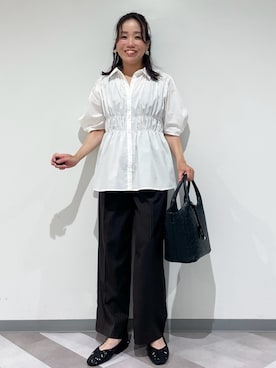 「OPAQUE.CLIP（オペークドットクリップ）のアイテム」を使った、ともも。さん（レディース・158cm）の夏コーディネート
