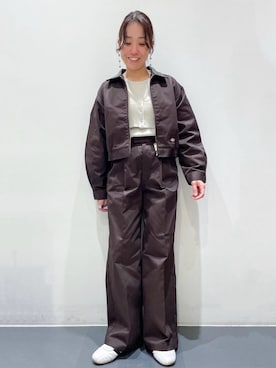「Dickies（ディッキーズ）のアイテム（ブルゾン）」を使った、ともも。さん（レディース・158cm）の春コーディネート