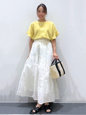 「OPAQUE.CLIP（オペークドットクリップ）のアイテム」を使った、ともも。さん（レディース・158cm）の夏コーディネート