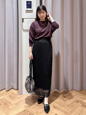 「grove（グローブ）のアイテム」を使った、rifuさん（レディース・158cm）の秋コーディネート