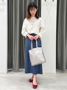 「MILOS（ミロス）のアイテム」を使った、RIOさん（レディース・155cm）の春コーディネート