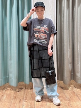 「Cutie Blonde（キューティーブロンド）のアイテム（デニムパンツ）」を使った、なみぞうさん（レディース・152cm）の春コーディネート