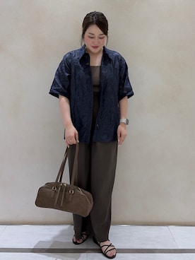 「OPAQUE.CLIP（オペークドットクリップ）のアイテム（サンダル）」を使った、RISAさん（レディース・156cm）の夏コーディネート