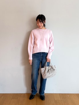 「アイテム（ニット/セーター）」を使った、ririworld01さん（キッズ・162cm）の秋コーディネート