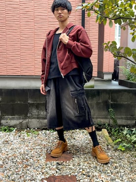 「ADRER（アドラー）のアイテム（バッグ）」を使った、りょーたさん（メンズ・172cm）の秋コーディネート