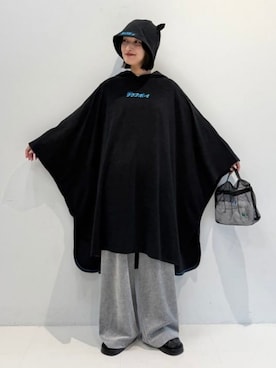 「アイテム（タオル）」を使った、マミタスさん（163cm）の夏コーディネート