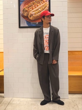 「BAYFLOW（ベイフロー）のアイテム」を使った、なかむさん（メンズ・170cm）の秋コーディネート