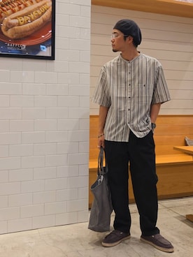 「UNIVERSAL OVERALL（ユニバーサルオーバーオール）のアイテム」を使った、bfnakamuさん（メンズ・170cm）の夏コーディネート