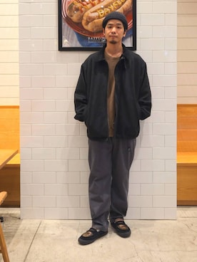 「BAYFLOW（ベイフロー）のアイテム」を使った、なかむさん（メンズ・170cm）の秋コーディネート