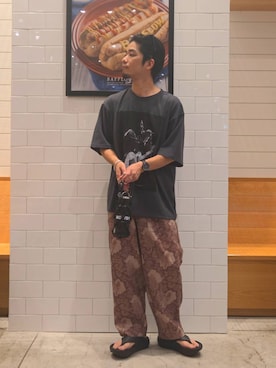「アイテム（水筒）」を使った、bfnakamuさん（メンズ・170cm）の夏コーディネート