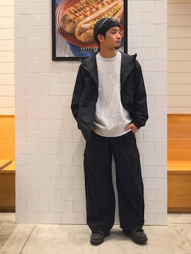 「BAYFLOW（ベイフロー）のアイテム」を使った、なかむさん（メンズ・170cm）の秋コーディネート
