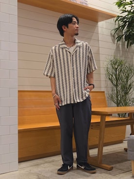 「NIKE（ナイキ）のNIKE/W KILLSHOT2（その他シューズ、ブラック系）」を使った、bfnakamuさん（メンズ・170cm）の春コーディネート