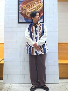 「アイテム（インテリア）」を使った、なかむさん（メンズ・170cm）の秋コーディネート