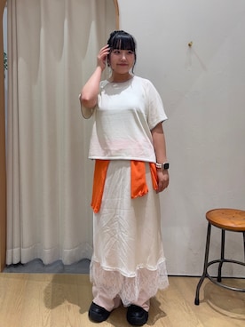 「CIAOPANIC TYPY（チャオパニックティピー）のアイテム（カーディガン/ボレロ）」を使った、ゆめなさん（レディース・149cm）の夏コーディネート