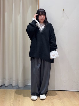 「CIAOPANIC TYPY（チャオパニックティピー）のアイテム（その他パンツ）」を使った、ゆめなさん（レディース・149cm）の秋コーディネート