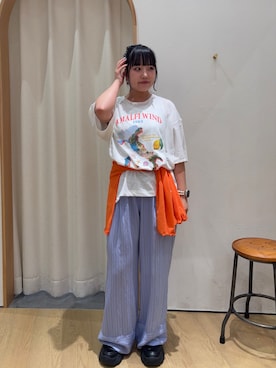 「CIAOPANIC TYPY（チャオパニックティピー）のアイテム（カーディガン/ボレロ）」を使った、ゆめなさん（レディース・149cm）の夏コーディネート