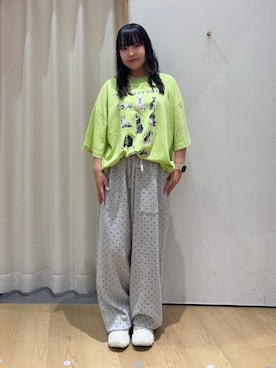 「CIAOPANIC TYPY（チャオパニックティピー）のアイテム（パンツ）」を使った、ゆめなさん（レディース・149cm）の夏コーディネート