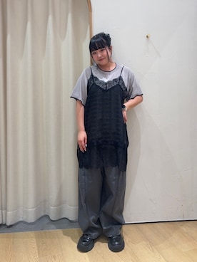 「アイテム（チュニック）」を使った、ゆめなさん（レディース・149cm）の夏コーディネート
