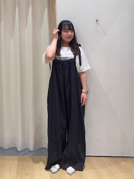 「CIAOPANIC TYPY（チャオパニックティピー）の【ひんやり】アソートフォトプリントTee（Tシャツ/カットソー、ホワイト系）」を使った、ゆめなさん（レディース・149cm）の夏コーディネート