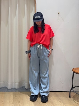 「CIAOPANIC TYPY（チャオパニックティピー）の【ユニセックス】アソート柄ナイロンロゴキャップ（キャップ）」を使った、ゆめなさん（レディース・149cm）の夏コーディネート