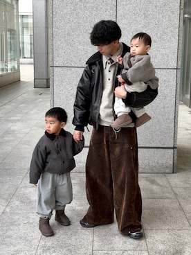 「pairmanon（ペアマノン）のアイテム」を使った、そらさん（キッズ・110cm）の冬コーディネート