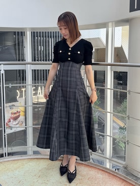 「dazzlin（ダズリン）のアイテム（ワンピース/ドレス）」を使った、momokoさん（レディース・160cm）の春コーディネート