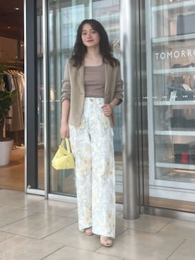 「MACPHEE（マカフィー）のアイテム（パンツ）」を使った、Chujo_TOMORROWLANDさん（レディース・156cm）の夏コーディネート