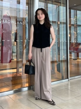 「ノースリーブニット」｜Chujo_TOMORROWLANDさん（レディース・156cm）の夏コーディネート