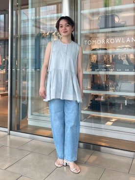 「MACPHEE（マカフィー）のアイテム」を使った、Chujo_TOMORROWLANDさん（レディース・156cm）の夏コーディネート