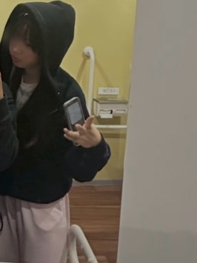 「UNIQLO（ユニクロ）のアイテム（スウェットパンツ、ピンク系）」を使った、かーちゃんさん（レディース・158cm）の夏コーディネート