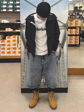 「Timberland（ティンバーランド）のアイテム（ブーツ）」を使った、JUNさん（メンズ・168cm）の夏コーディネート