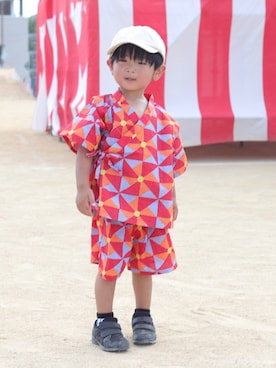 「BREEZE（ブリーズ）のアイテム」を使った、はるおみさん（キッズ・110cm）の夏コーディネート