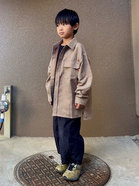 「ikka（イッカ）のアイテム」を使った、はるおみさん（キッズ・110cm）の秋コーディネート