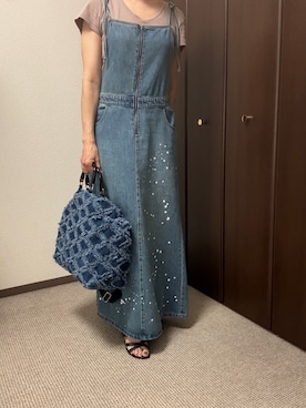 「ear PAPILLONNER（イアパピヨネ）のアイテム」を使った、akoさん（レディース・160cm）の夏コーディネート