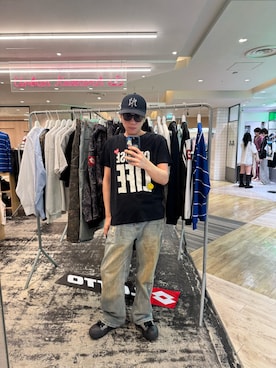 「URBAN RESEARCH（アーバンリサーチ）の『別注』KANEKO OPTICAL×URBAN RESEARCH　URA-06（メガネ、ブラウン系）」を使った、あらたさん（メンズ・170cm）の春コーディネート